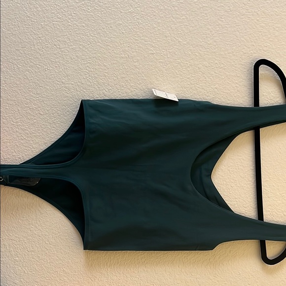 NWT Med/Large‎ Free People stretchy Dark Green Curve hugging thong Bodysuit - Picture 9 of 10
